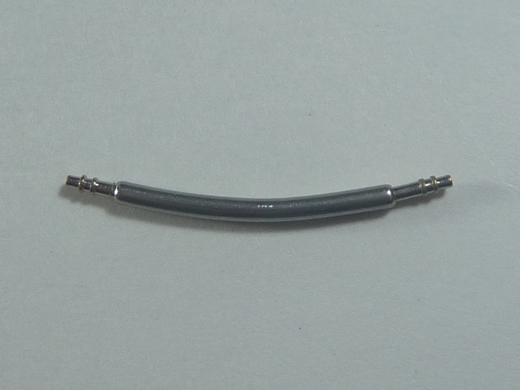 直径1.3mm カーブバネ棒(両側つば付き)(長さ10mm～24mm)