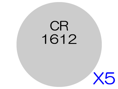 [5個入]コイン形リチウム電池 CR1612