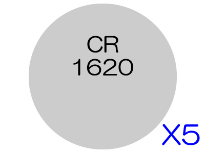 [5個入]コイン形リチウム電池 CR1620