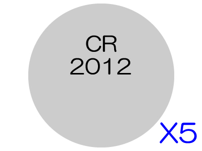 [5個入]コイン形リチウム電池 CR2012