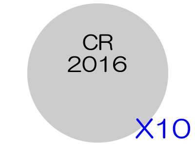 [10個入]コイン形リチウム電池 CR2016