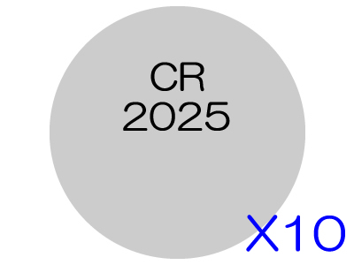 [10個入]コイン形リチウム電池 CR2025