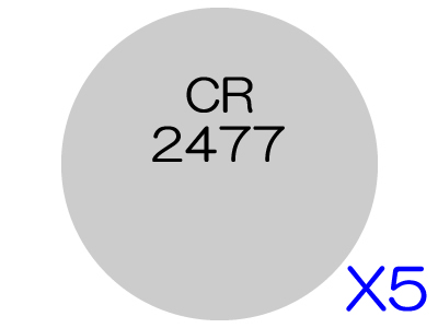 [5個入]コイン形リチウム電池 CR2477