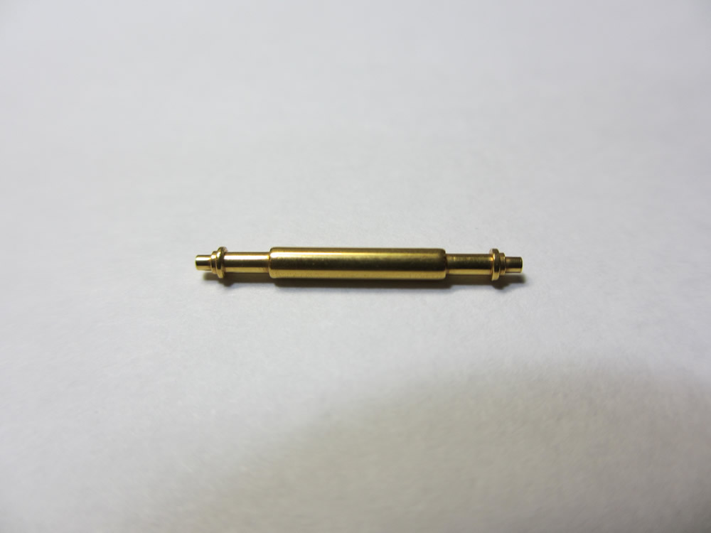 [社外品]ロレックス用のバネ棒[直径1.8mm×長さ13mm](ケースに穴なし用)金メッキ