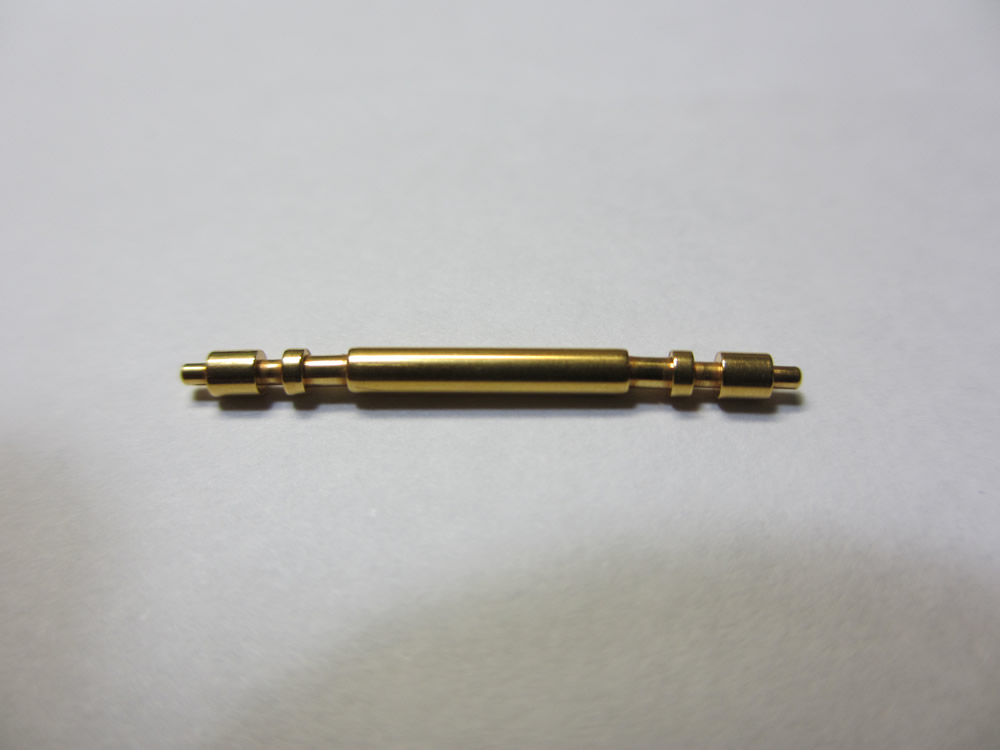 [社外品]ロレックス用のバネ棒[直径1.8mm×長さ20mm](金メッキ)