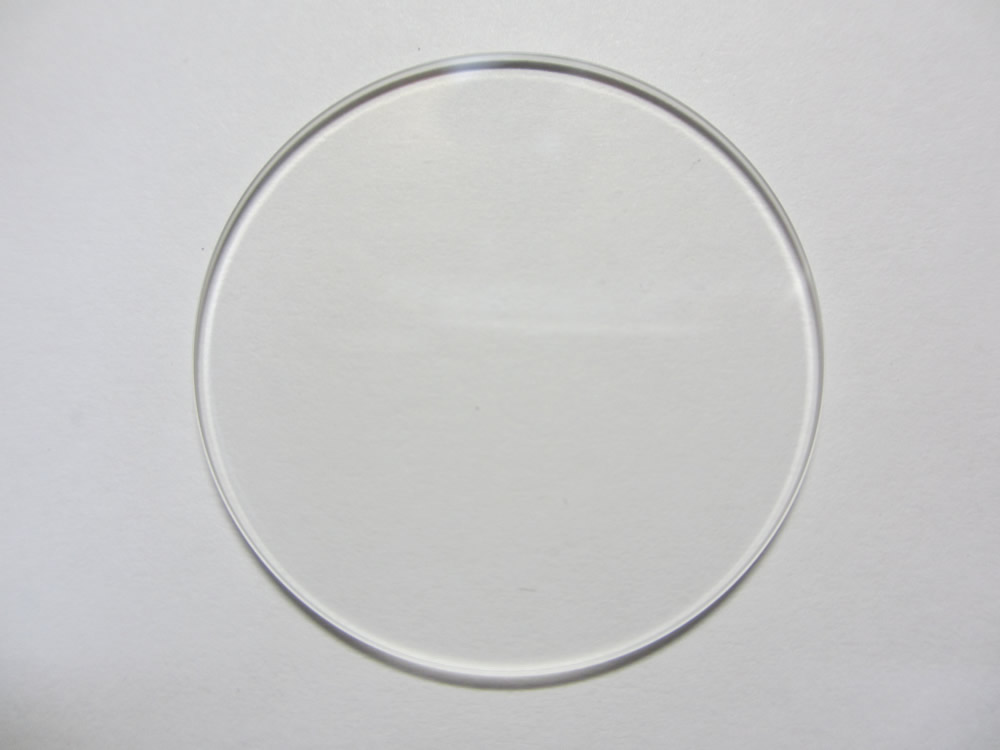 厚み(高さ)1.3mm クリスタルガラス(ミネラルガラス)平タイプ(32.1mm～36.0mm)