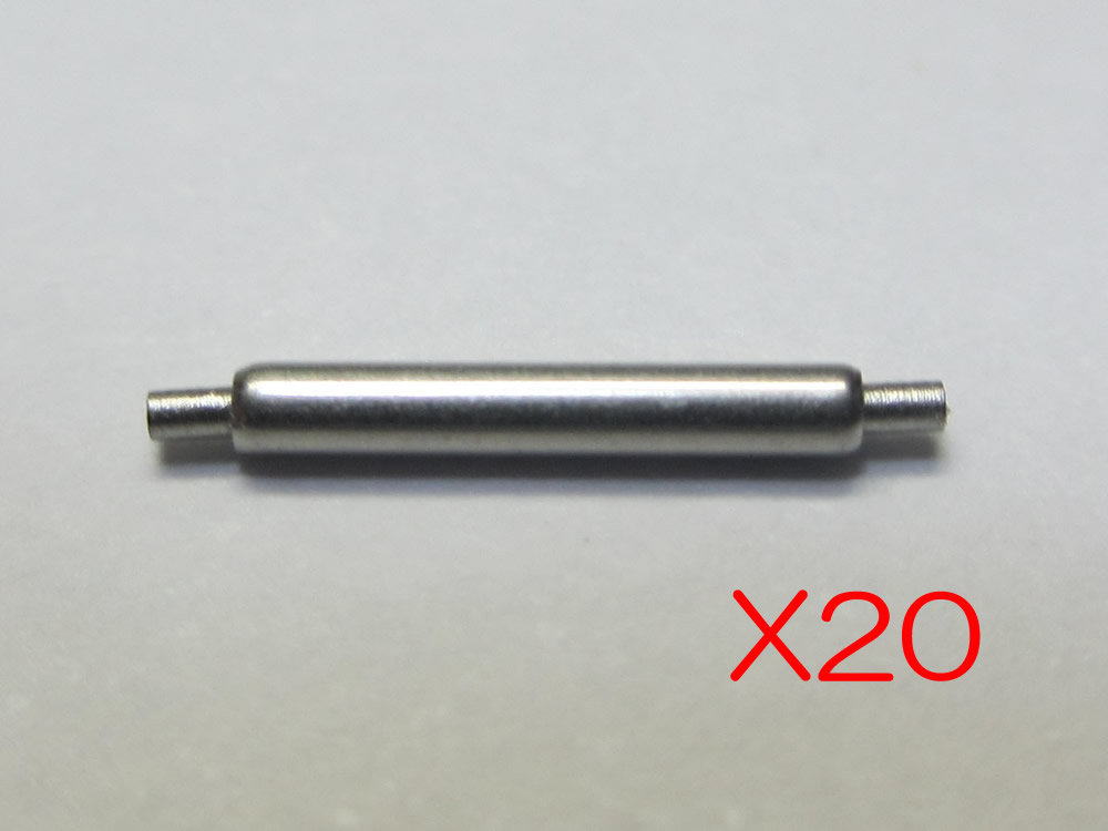 [20本入]直径1.2mm バネ棒（つばなし）（長さ6mm～10mm）