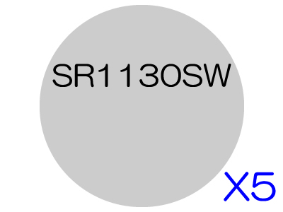 [5個入]酸化銀電池 SR1130SW(No.390)