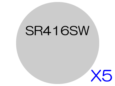 [5個入]酸化銀電池 SR416SW(No.337)