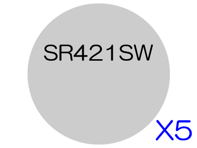 [5個入]酸化銀電池 SR421SW(No.348)