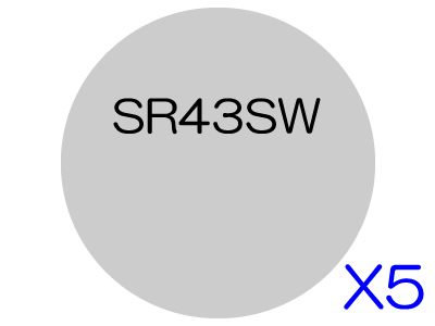 [5個入]酸化銀電池 SR43SW(No.301)