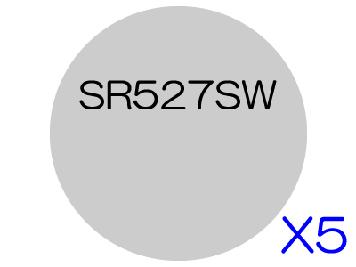 [5個入]酸化銀電池 SR527SW(No.319)