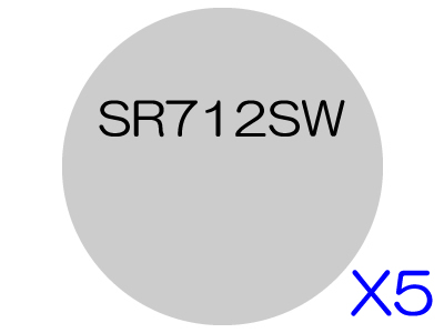 [5個入]酸化銀電池 SR712SW(No.346)